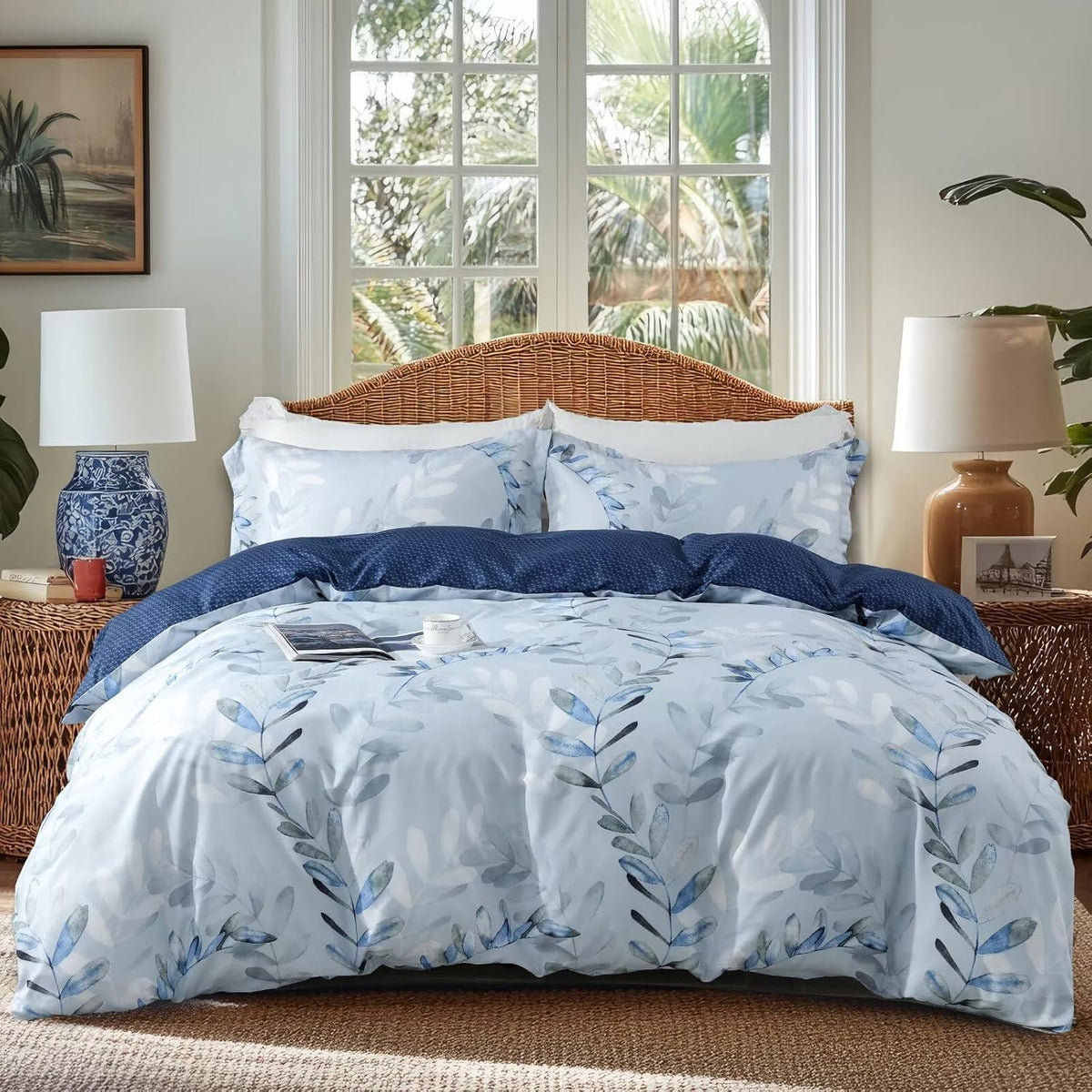 Twin Duvet Cover Set, Prewashed Polyester with a Cotton-Like Feel