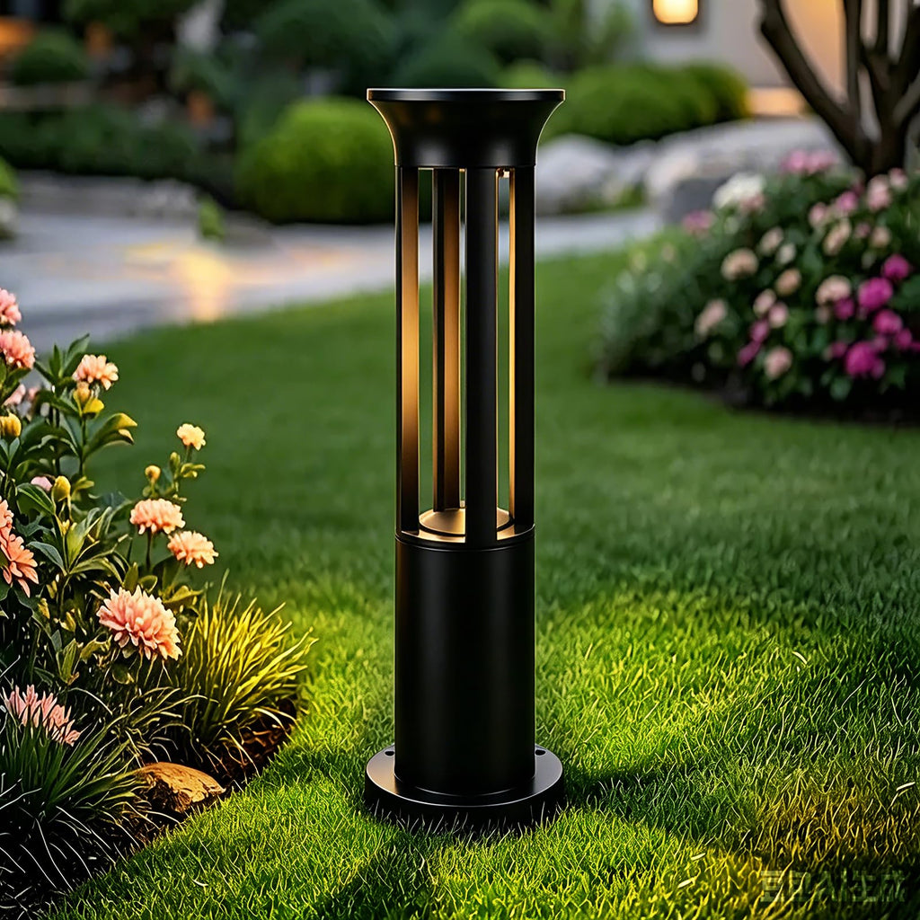 Solar Lights Outdoor, Solar Pathway Lights Outdoor, 24" Tall Bollard Light