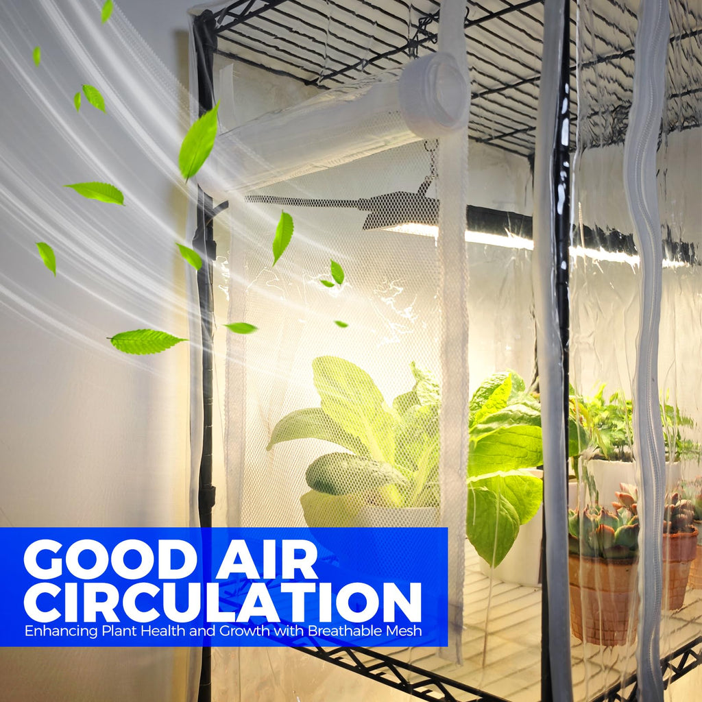 Indoor Greenhouse with Grow Lights 5-Tier 100W 23.6x13.8x59IN