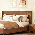 Fluted Headboard Only, 80" Antique Oak Wall Mount