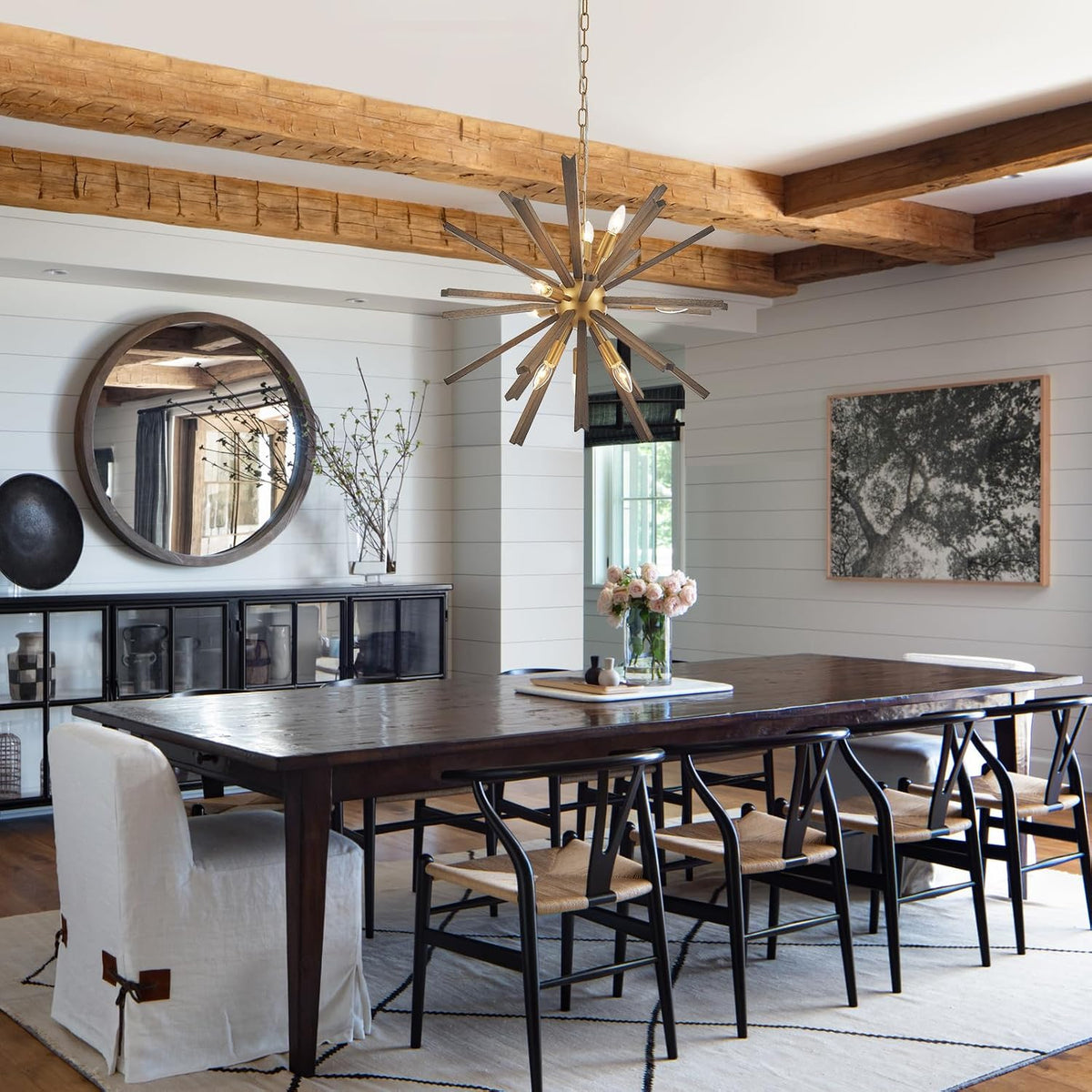 9-Light Gold Farmhouse Chandelier