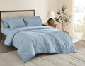 Solid Cotton Percale Sky Blue Twin/Twin XL 2 Piece Duvet Set