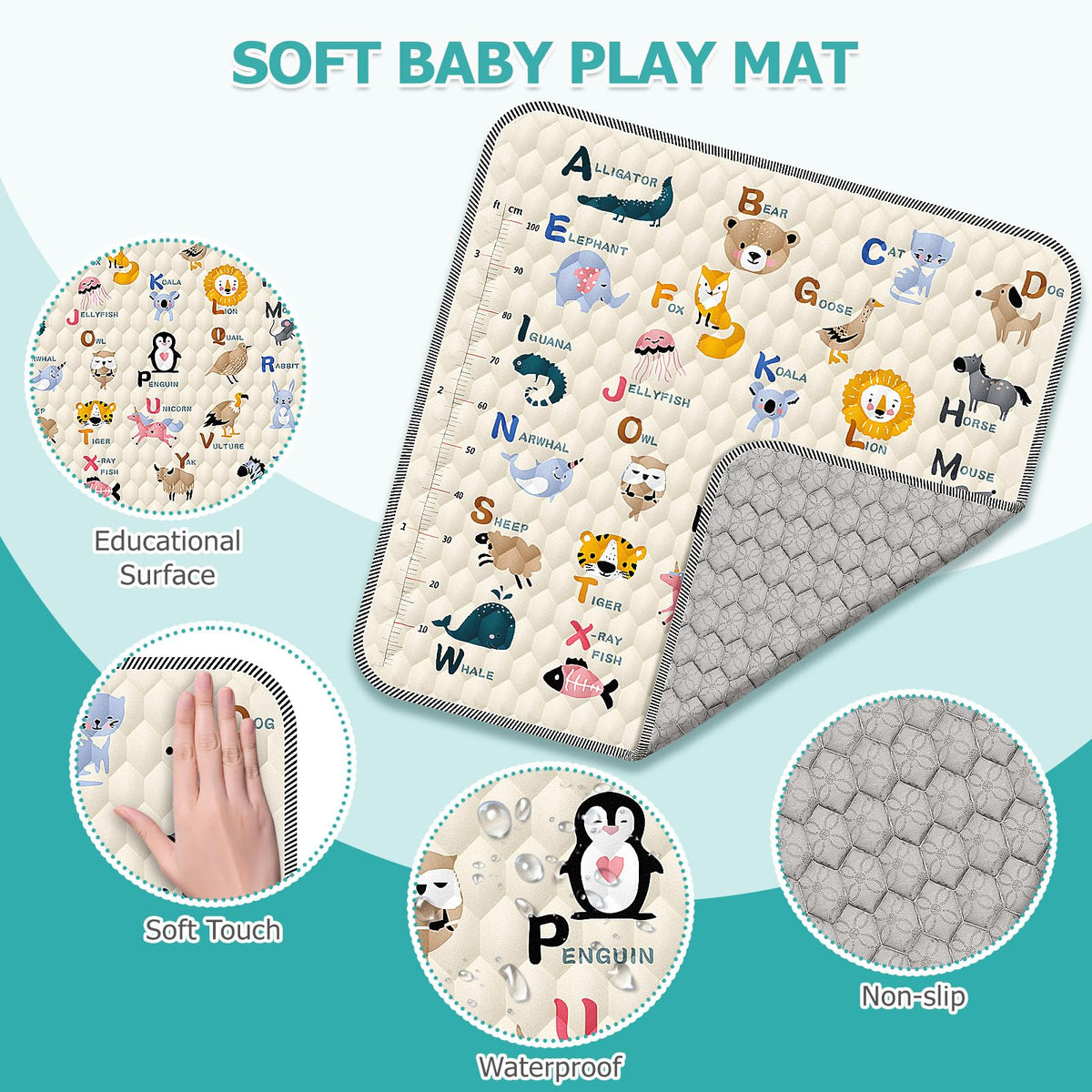 Baby Playpen with Mat Foldable Playpen for Babies and Toddlers 50x50