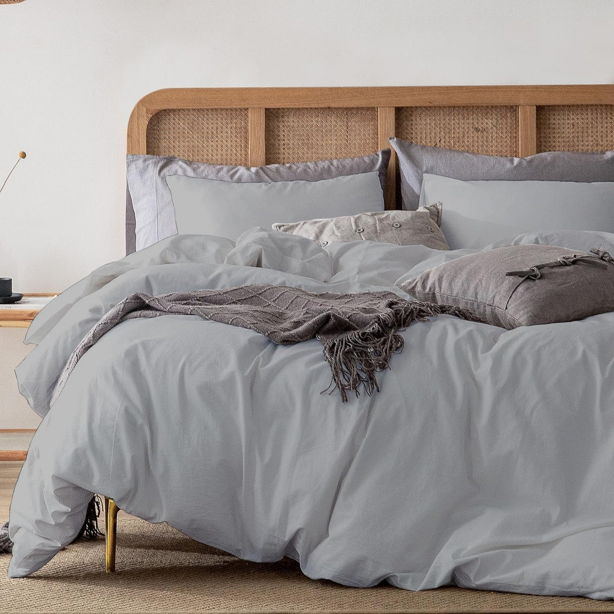 1 Piece King/California King Size (94" x 104") Inch Luxury Soft Duvet Cover 800 Thread Count 100% Egyptian Cotton