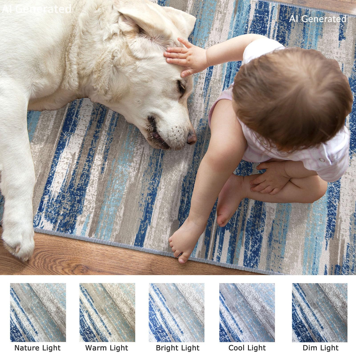 Abstract Runner Rug Washable Runners Non Slip
