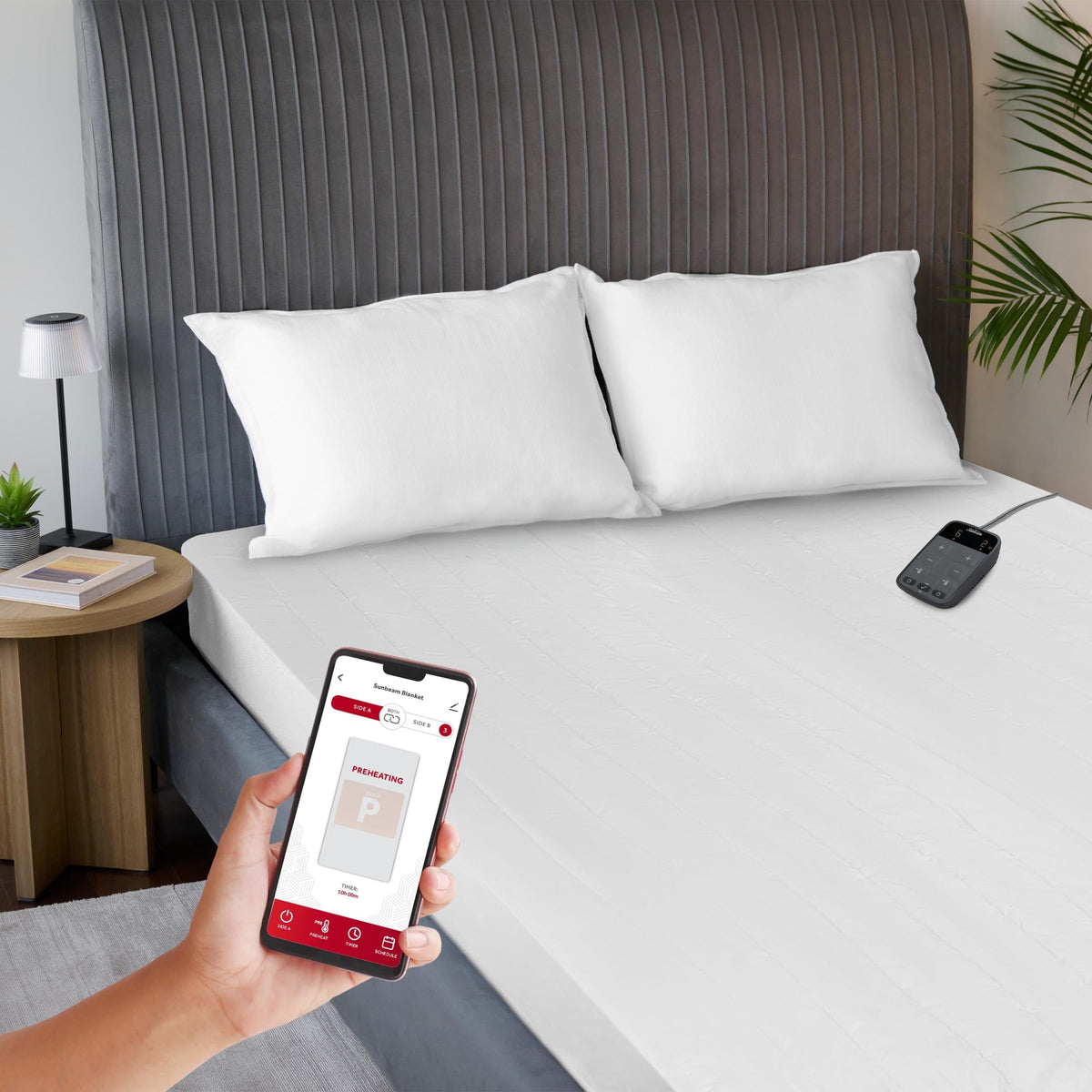 Wi-Fi Heated Mattress Pad, King 76 x 80 in, App & Voice Control