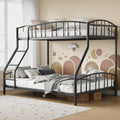 Bunk Bed Twin Over Full with Ladder and Arched Guardrail