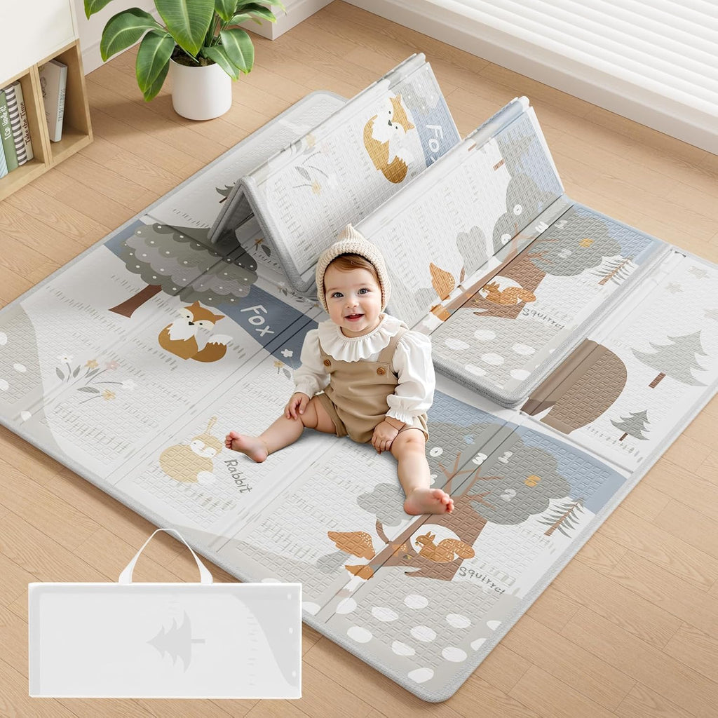 Baby Play Mat, 47x47inch Play Mat, 0.4 in Thick Waterproof Playmat