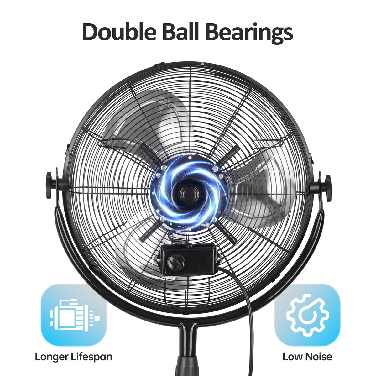 18 Inch Heavy Duty High Velocity Metal Stand Pedestal Fan