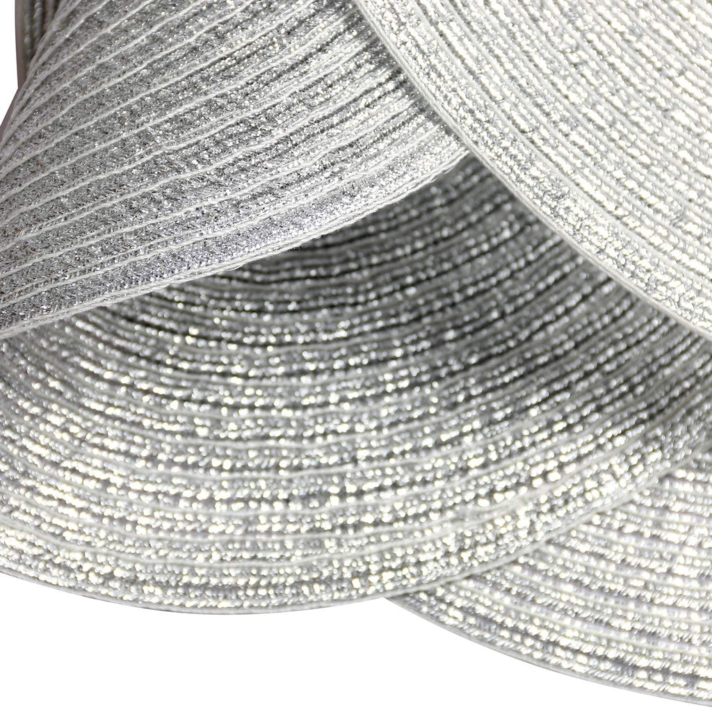 Silver Glitter Round Placemats Set of 6 Sparkle Bling Place Mats Glitz Table Mats for Holiday Home Party Wedding