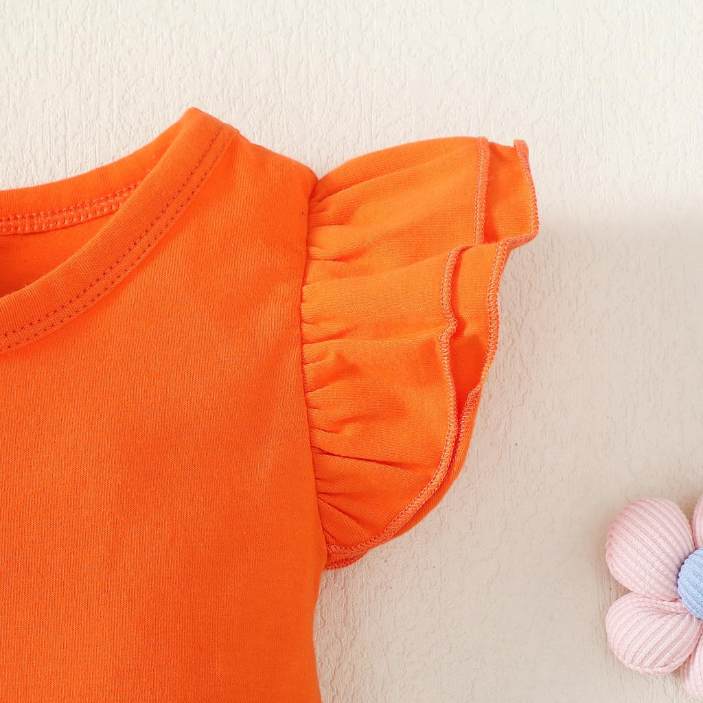 Infant Girl Ruffle Romper Baby Cotton Bodysuit