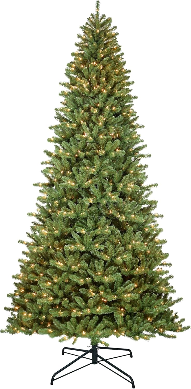 Pre-Lit 12' Berkshire Fir Artificial Christmas Tree with 1200 Warm White LED Lights, Green