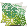 Pack of 2 Outdoor Waterproof Throw Pillow Covers 16x16 Shade of Green
