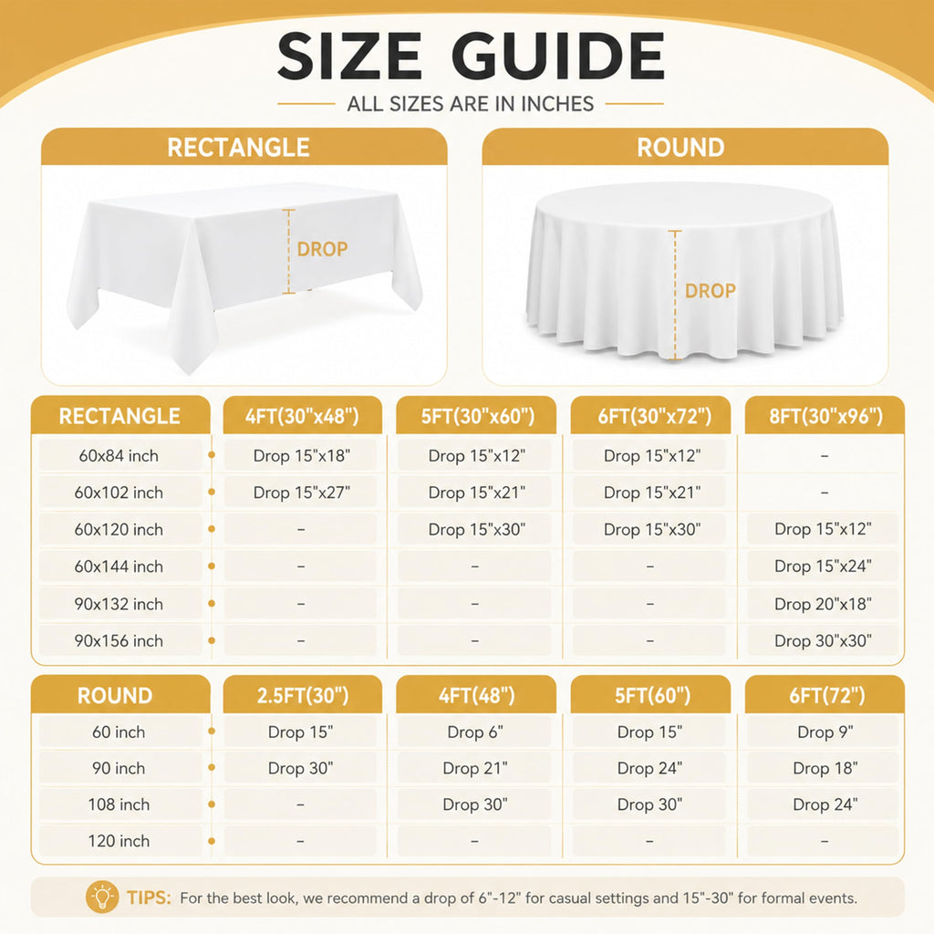 2-Pack Round 90-inch Coffee Table Cloths, Solid Stain and Wrinkle Resistant Circular Tablecloth, Premium Plain Weave