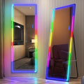 RGB Full Length Mirror with Lights, 63"X22" Full Body Mirror