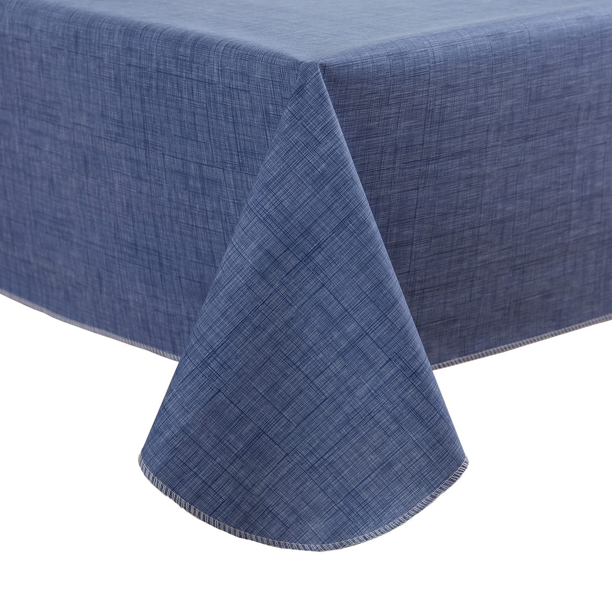 Vinyl Tablecloth with Flannel Backing Rectangle Waterproof Oil-Proof Plastic Table Cloth Wipeable PVC Table Cover for
