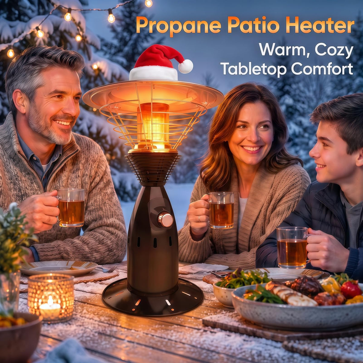 Tabletop Propane Patio Heater, 11000 BTU Propane Patio Heater