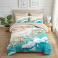 Comforter Set with Sheets, 5 Pieces Beach Starfish Bedding