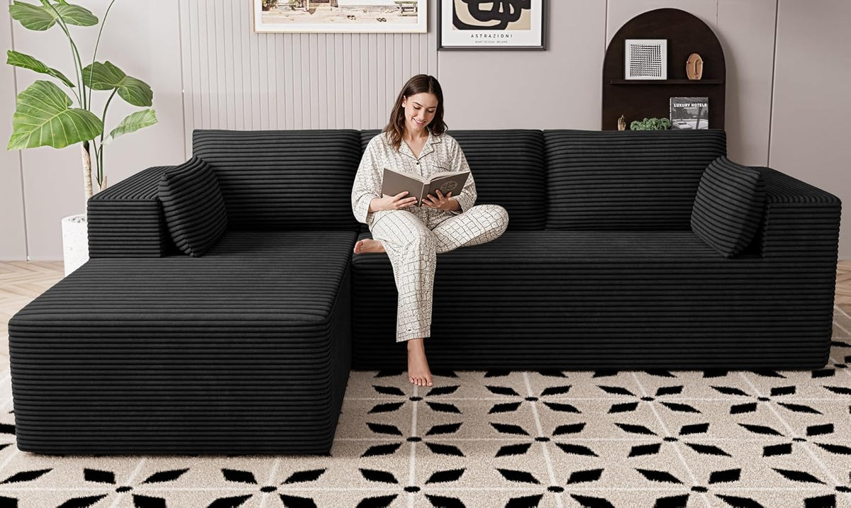 106" Cloud Sectional Boneless Couches for Living Room