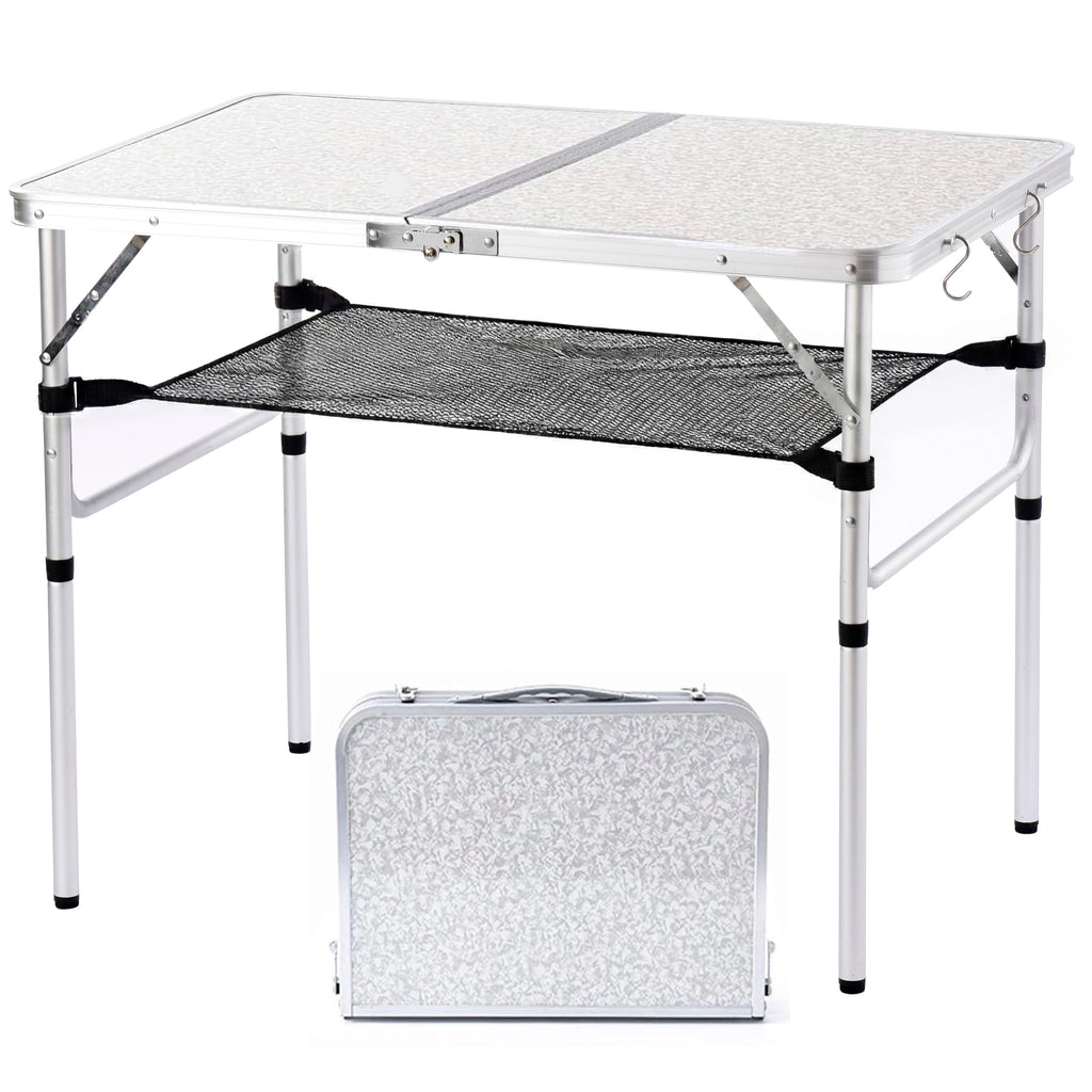 Aluminum Camp Table, 36''L x24''W Folding Table Portable