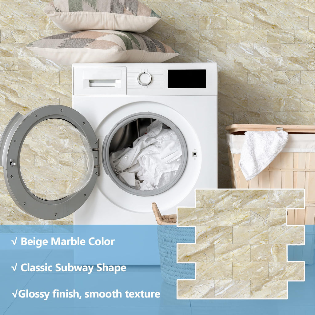 2026 New Upgrade Peel and Stick Backsplash Tile, Peel and Stick 11.34" X 11.57" Wall Tile , Fireplace, Laundry