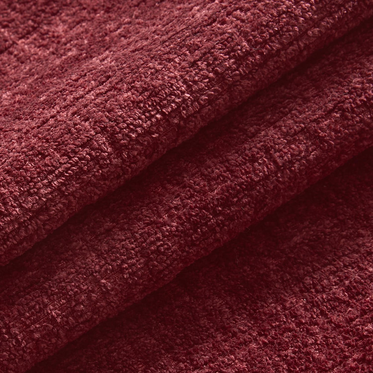 Christmas Couch Pillow Covers Textured Chenille 20x20 Burgundy - Set of 2