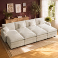 140" Modular Sectional Sofa, Deep Seat Cloud Couch Sectional