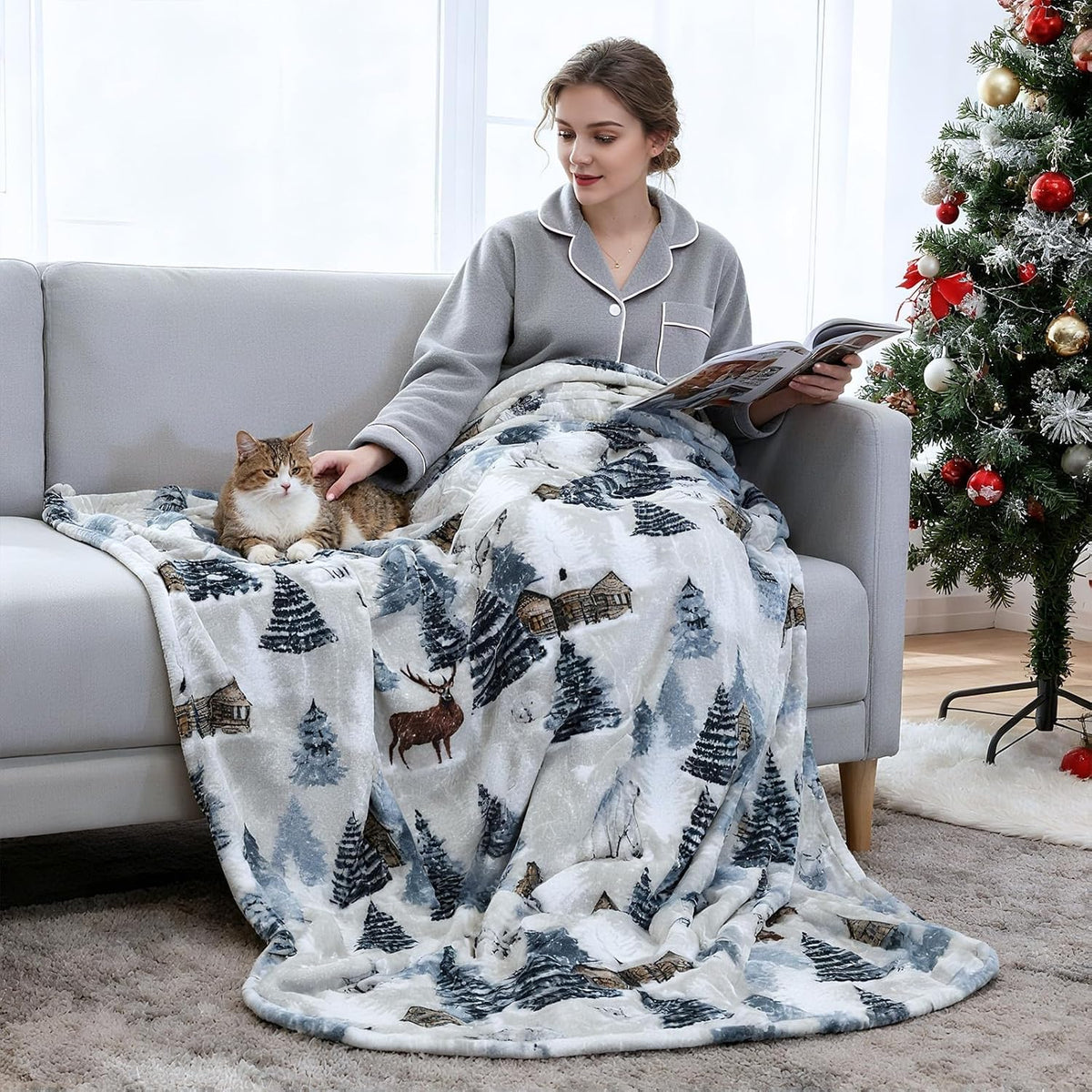 Ultra Soft Christmas Throw Blanket -50x60 Inch