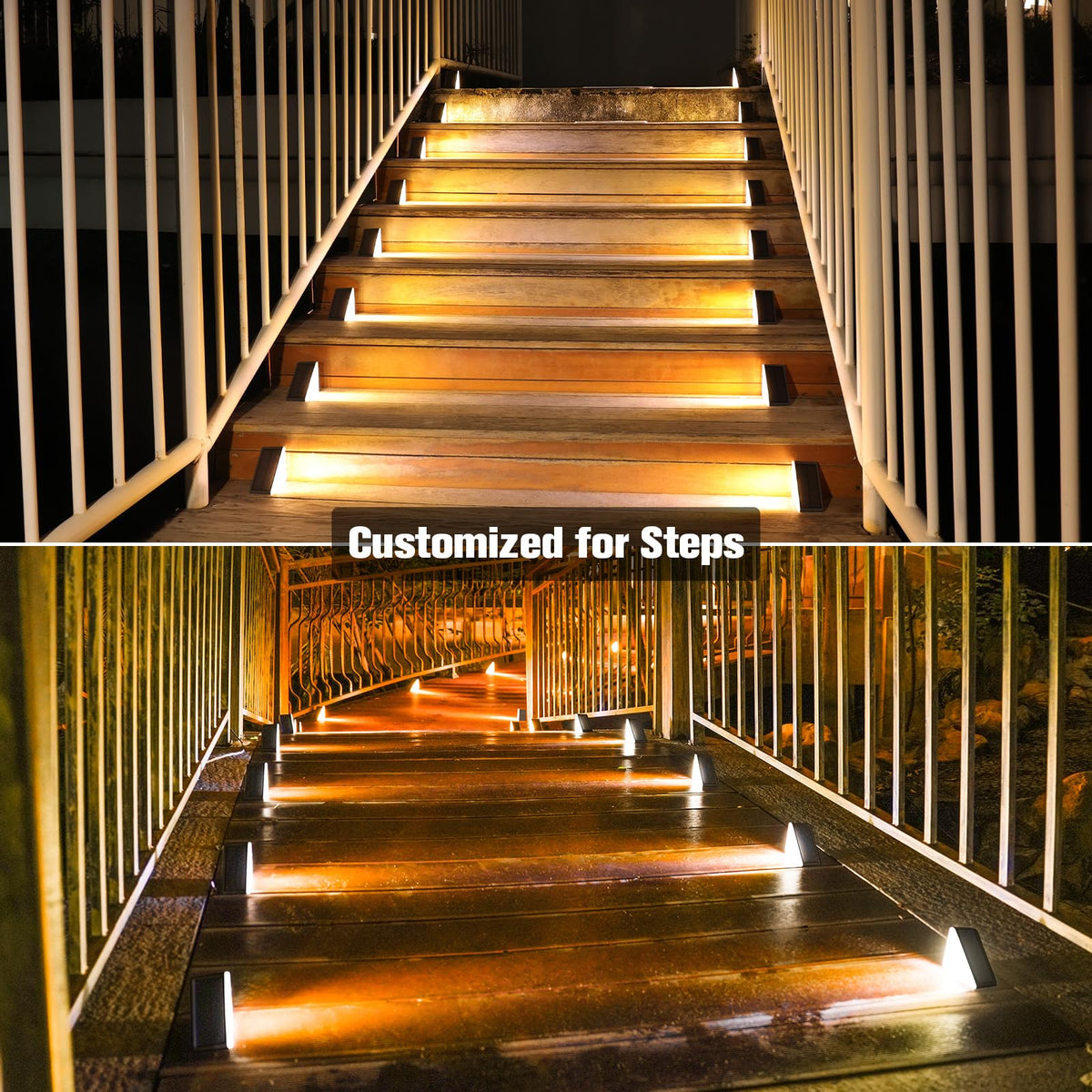 Solar Step Lights for Outside 12 Pack, Solar Stair Lights Outdoor
