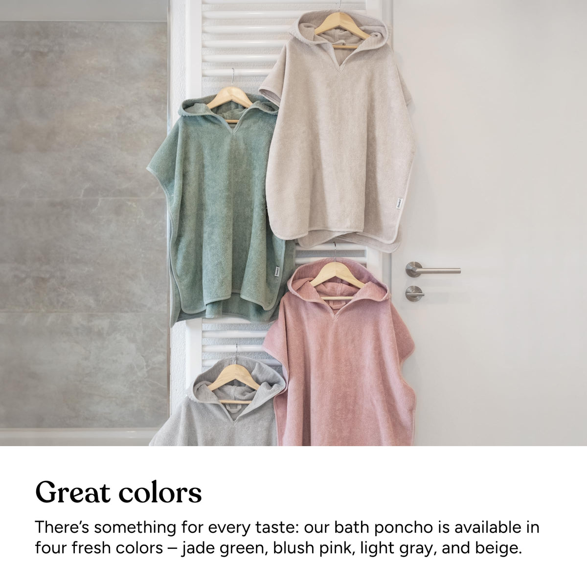 Kids Hooded Towel Poncho - 100% Organic Cotton Bathrobe for Boys & Girls, Soft & Absorbent Terry, Oeko-TEX Certified