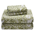 100% Cotton Percale Sheets - Printed Bed Sheet & Pillowcase Sets - Soft Cotton Bed Sheets Set - Fits Mattress 18