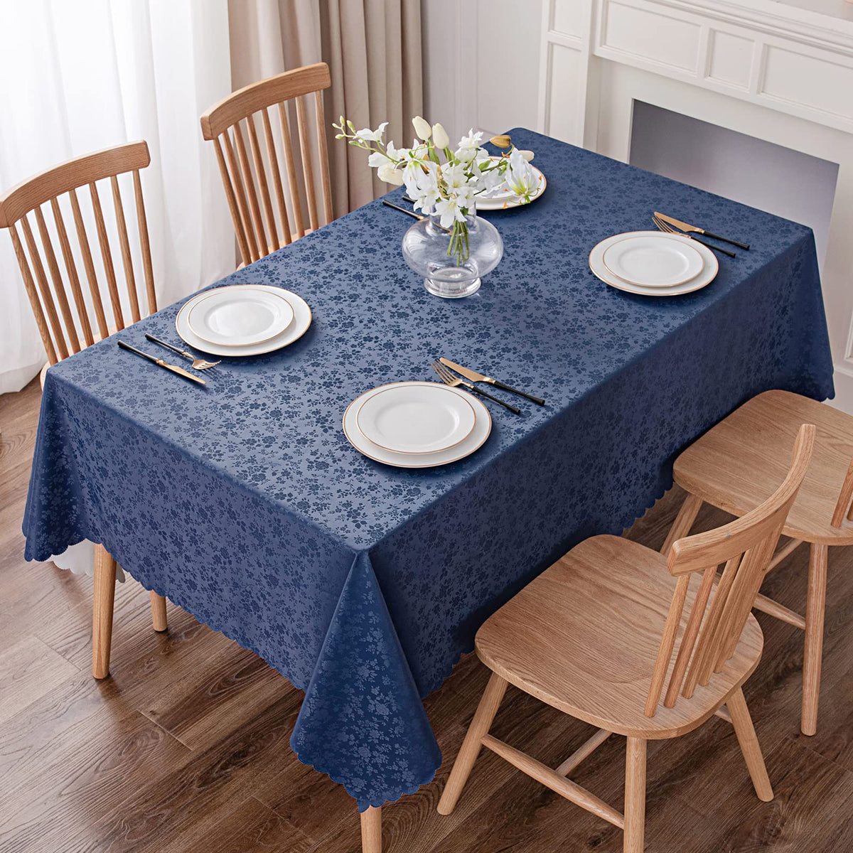 Rectangle Waterproof Heavy Duty Vinyl Tablecloths, 70 x 120 Inch