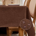 Rectangle Table Cloth Waterproof Brown 70"x55"