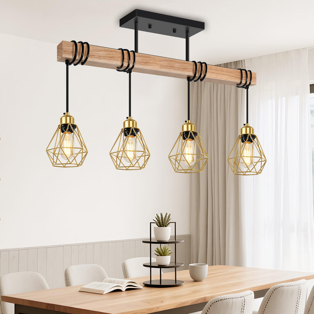 Island Lights, Black and Gold Pendant Light Fixtures, Farmhouse Dining Room Light Fixtures Over Table