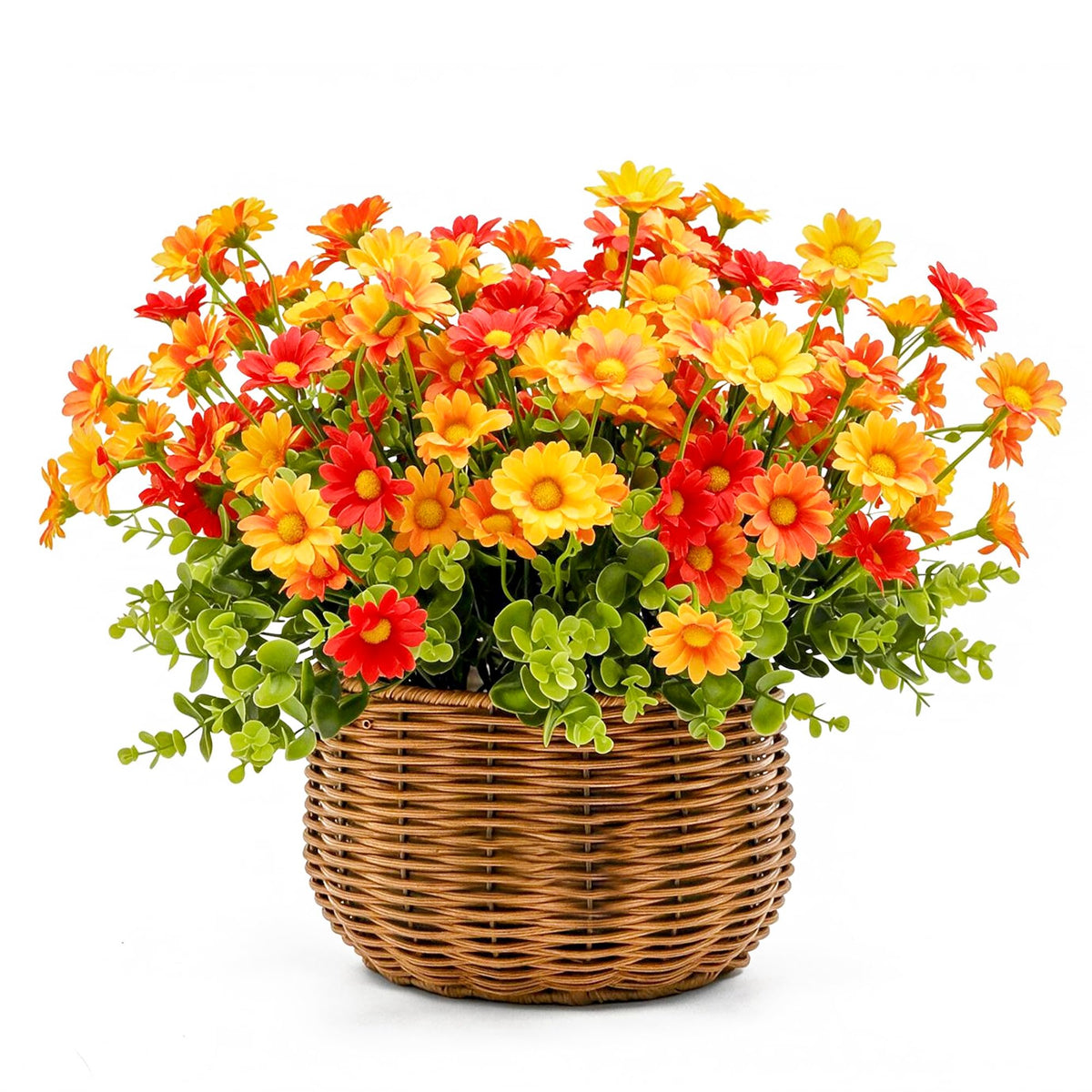 Mums Flowers, 12 Faux Chrysanthemum Bouquet Set Fake Fall Flower