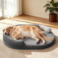 XL Orthopedic Dog Beds Large Sized Dog, Extra Large Washable Waterproof Oval Large Dog Bed with Removable Cover