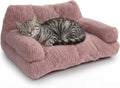 Chillin' Cat Couch, 3-Sided Plush Sofa with High-Loft Polyfill & Bolsters for Orthopedic Support, Indoor Cats