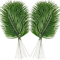 20Pcs Artificial Palm Leaves Faux Palm Fronds Palm Branches for Palm Sunday Fake Palm Tree Leaves for Luau Tropical