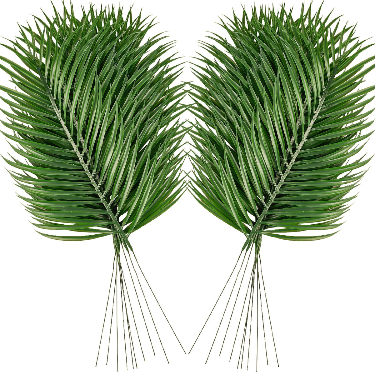 20Pcs Artificial Palm Leaves Faux Palm Fronds Palm Branches for Palm Sunday Fake Palm Tree Leaves for Luau Tropical