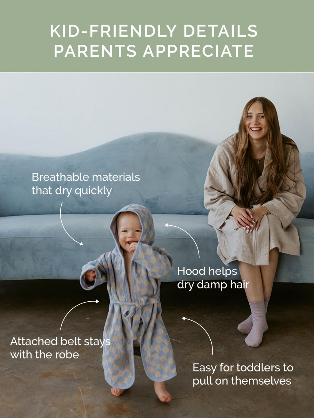 Toddler Bath Robe, Kids Hooded Bathrobe & Swim Cover Up, Rosewood 3-5 year
