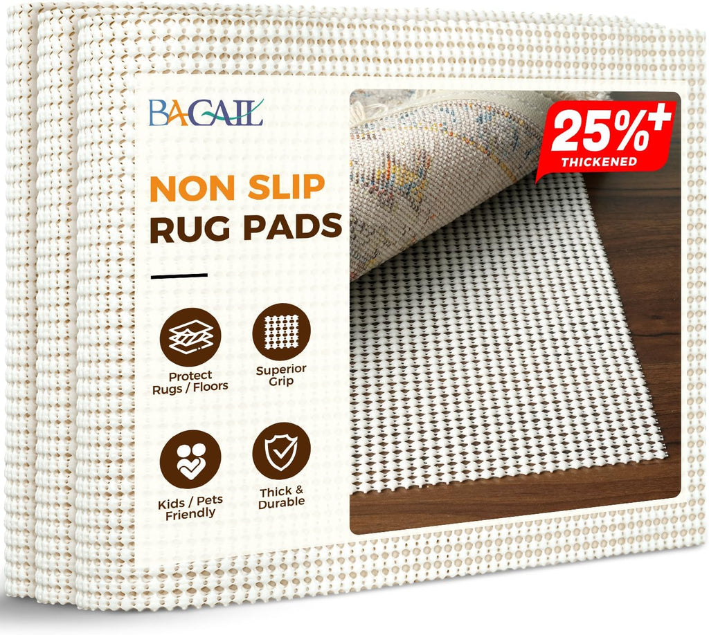 5 x 7 FT Rug Pad Gripper for Hardwood Floors, Non Slip Rug Pads for Area Rugs, Extra Thick Under Rug Padding, Protect - Set of 35