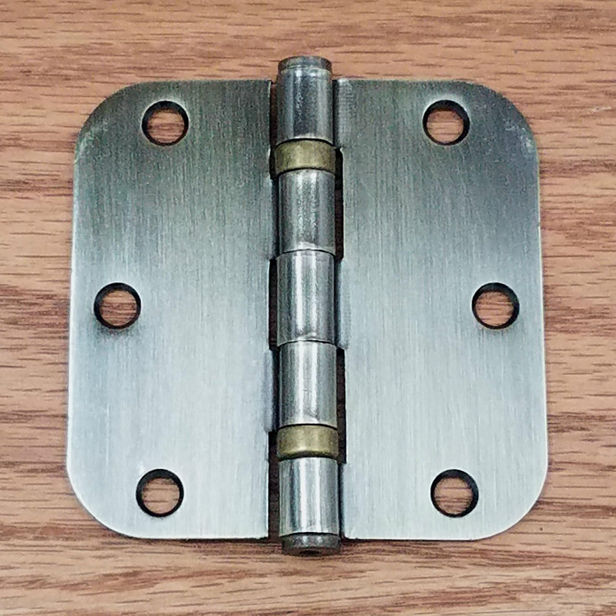 Ball Bearing Door Hinges Antique Brass 3.5 Inch - 5/8 Inch Radius 6-Pack