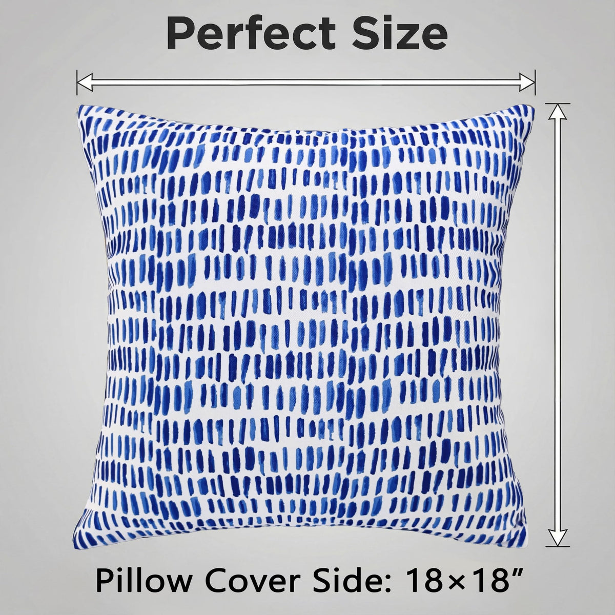 18x18 Pillows Blue and White Outdoor Pillows Cover with Inserts