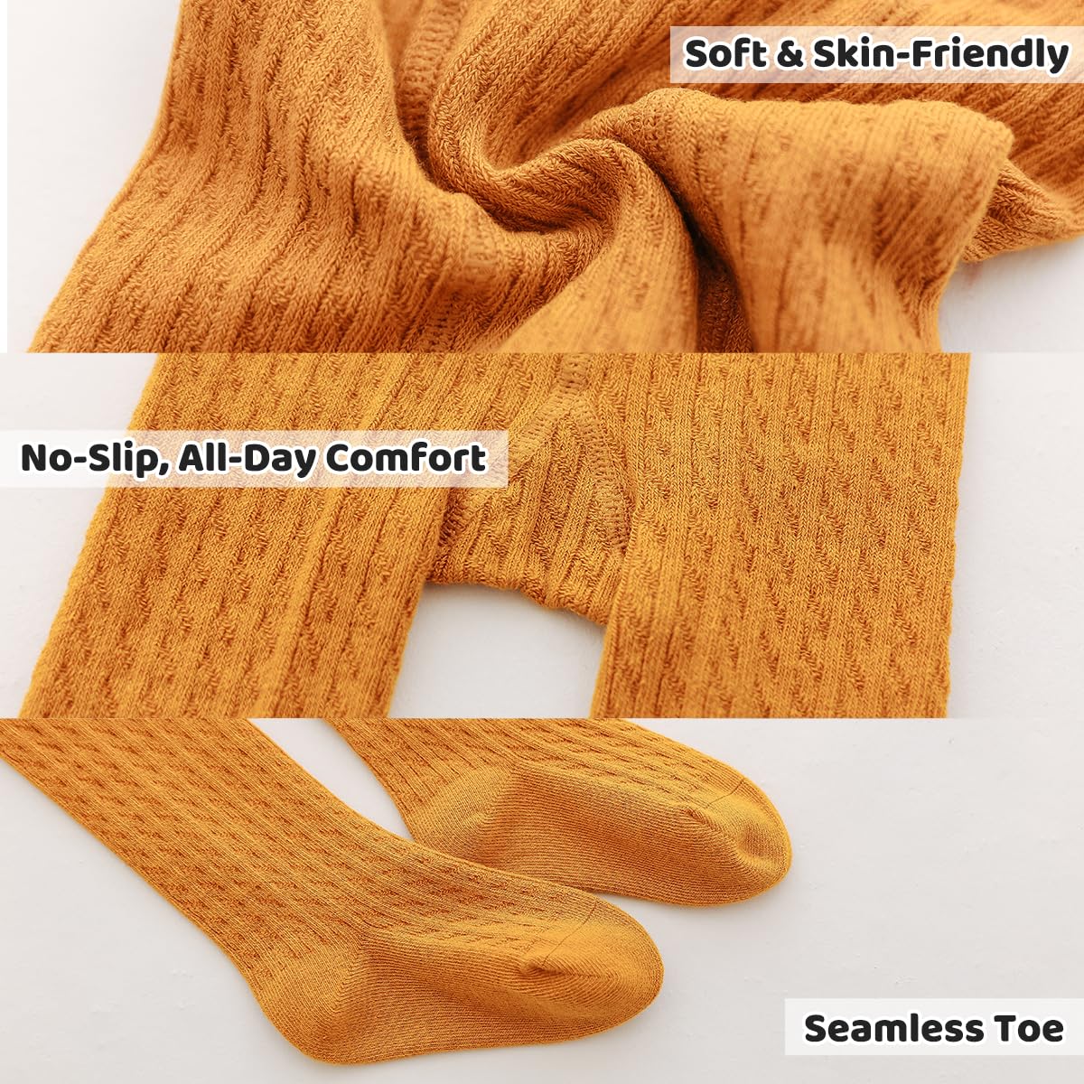 Baby Girls Tights Cable Knit Leggings Stockings Cotton 3 Pack Pantyhose Infants Toddlers
