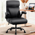 Executive High Back Breathable Comfy Desk Chair with Lumbar Support - Ergonomic Leather Rolling Swivel Computer Chair