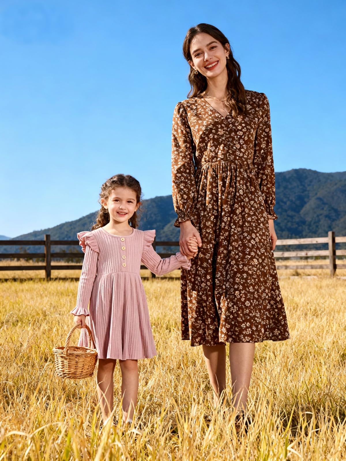 Toddler Girl Dress Girls Sweater Dresses Long Sleeve Ribbed Knit Dresses