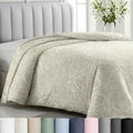 Luxury Queen Size Duvet Cover, Paisley Beige Print