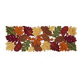 Thanksgiving Runner, Fall Leaf Table Runner for Autumn Home Decorations, Fall Table Centerpieces, Embroidered Cutwork