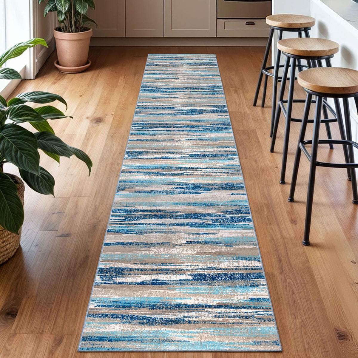 Abstract Runner Rug Washable Runners Non Slip