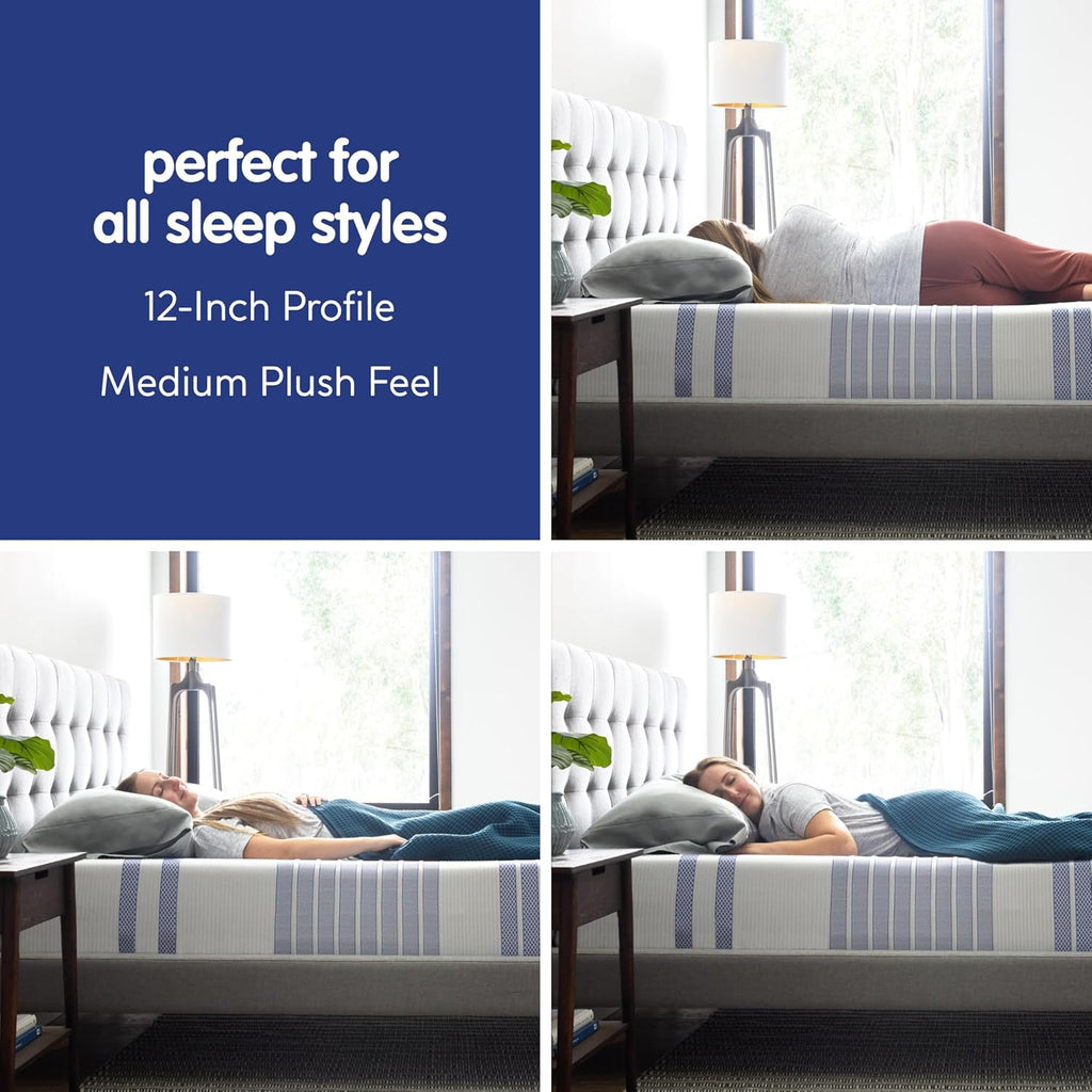 Quilted Hybrid Mattress 12 Inch Innerspring and Pillow Top Gel Memory